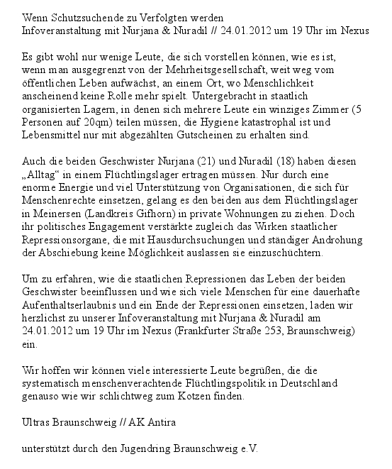 Antirassismus-Jahr Januar 2012