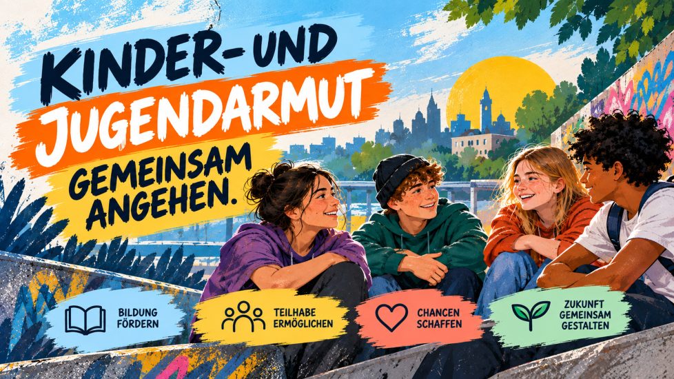 Banner Kinderarmut angehen rechteckig